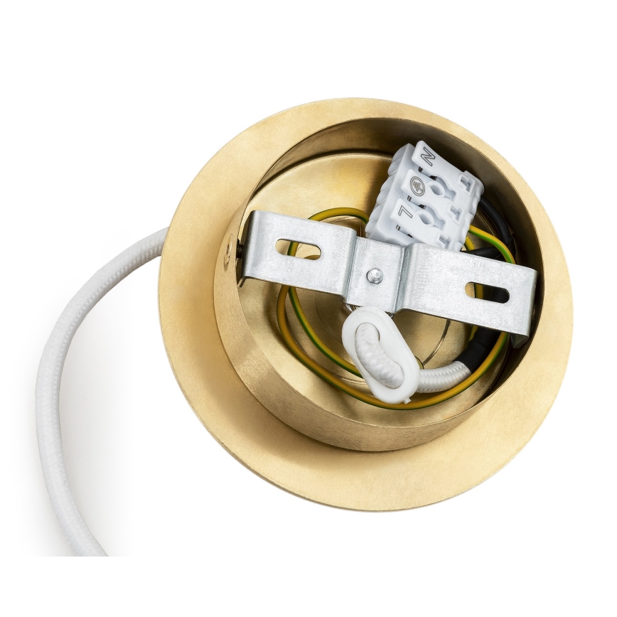 Argon 8507 - Candeeiro suspenso PALOMA 1xE27/15W/230V diâmetro 25 cm dourado/branco