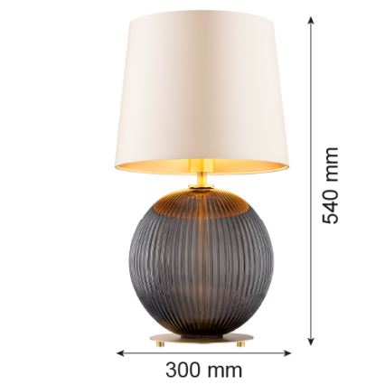 Argon 8538 - Candeeiro de mesa HAMILTON 1xE27/15W/230V 54 cm creme/preto