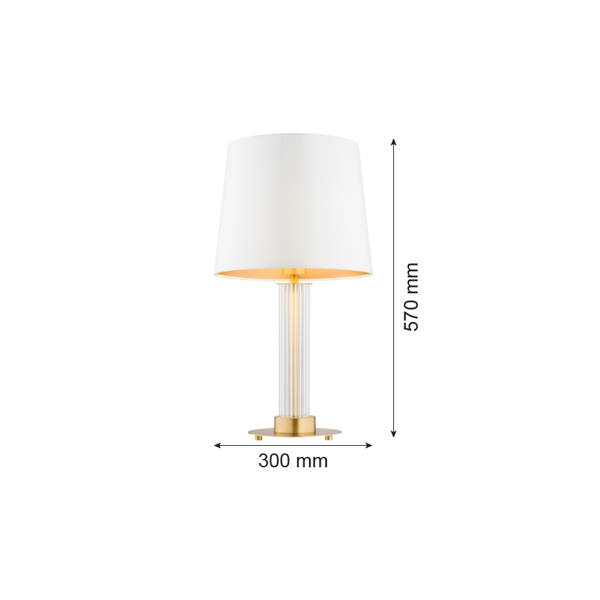 Argon 8540 - Candeeiro de mesa HAMPTON 1xE27/15W/230V 57 cm branco