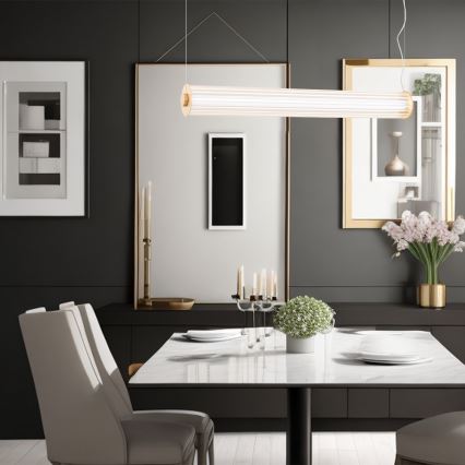 Argon 8624 - Candeeiro suspenso LED HAMPTON LED/90W/230V 3000K 120 cm latão