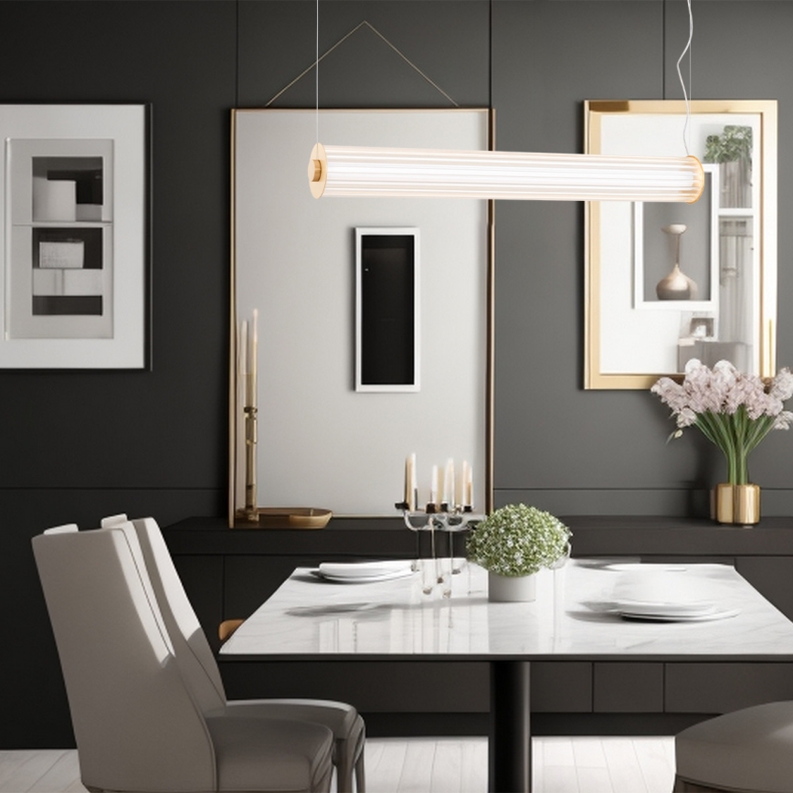 Argon 8624 - Candeeiro suspenso LED HAMPTON LED/90W/230V 3000K 120 cm latão