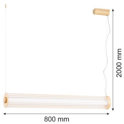 Argon 8627 - Candeeiro suspenso LED HAMPTON LED/60W/230V 3000K 80 cm latão