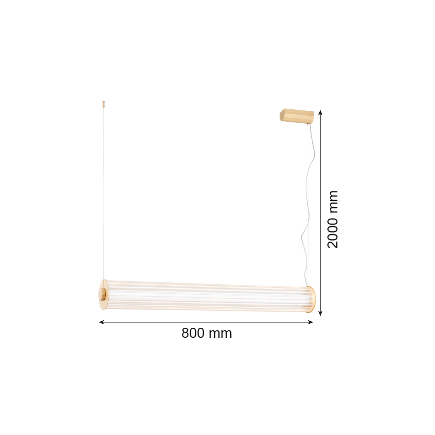 Argon 8627 - Candeeiro suspenso LED HAMPTON LED/60W/230V 3000K 80 cm latão