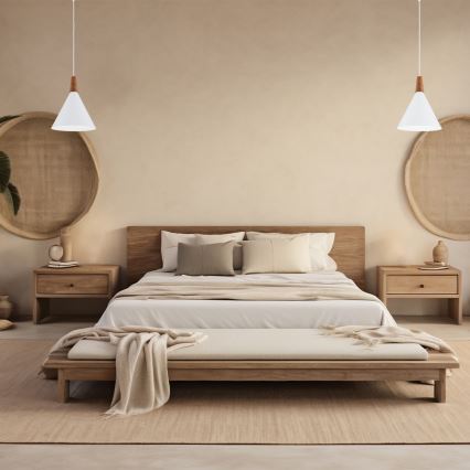 Argon 8630 - Candeeiro suspenso KEGEL 1xE27/15W/230V branco