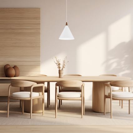 Argon 8631 - Candeeiro suspenso KEGEL 1xE27/15W/230V branco