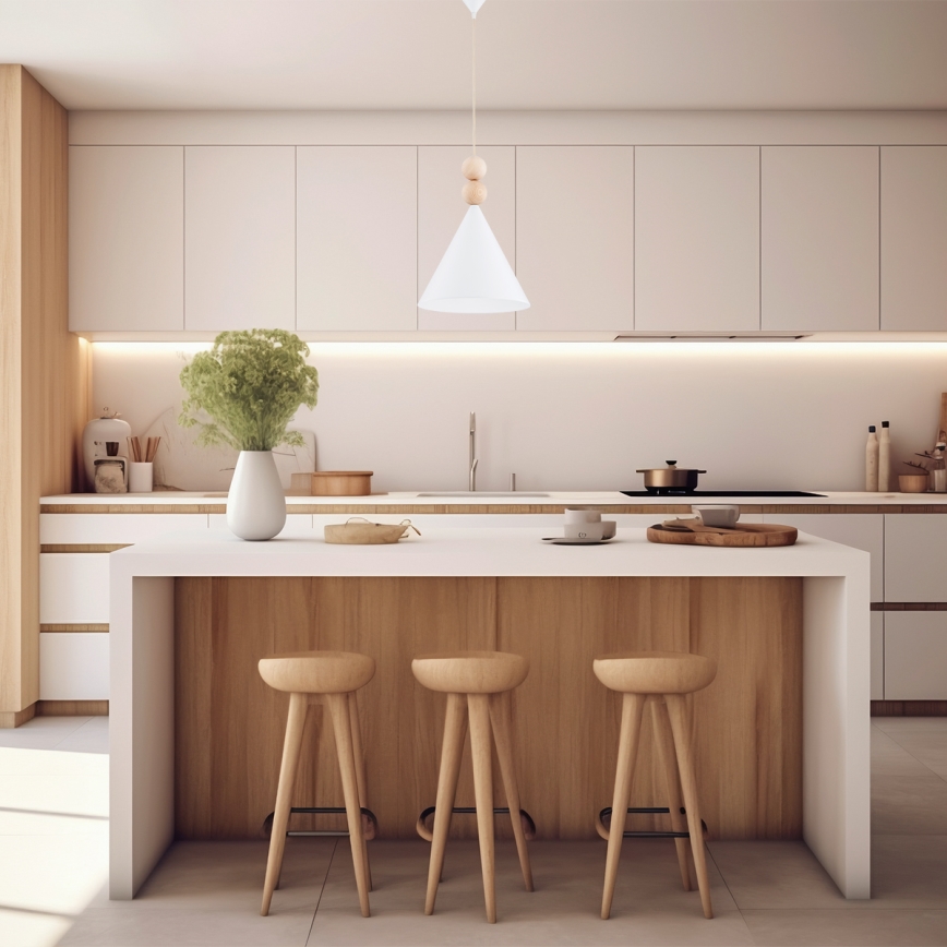 Argon 8632 - Candeeiro suspenso KEGEL 1xE27/15W/230V branco