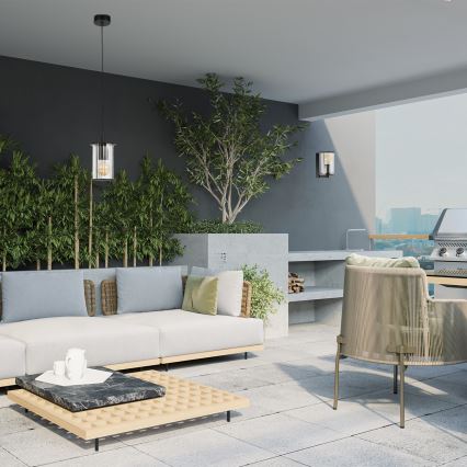 Argon 8748 - Iluminação de parede exterior NORFOLK 1xE27/15W/230V IP44 preto