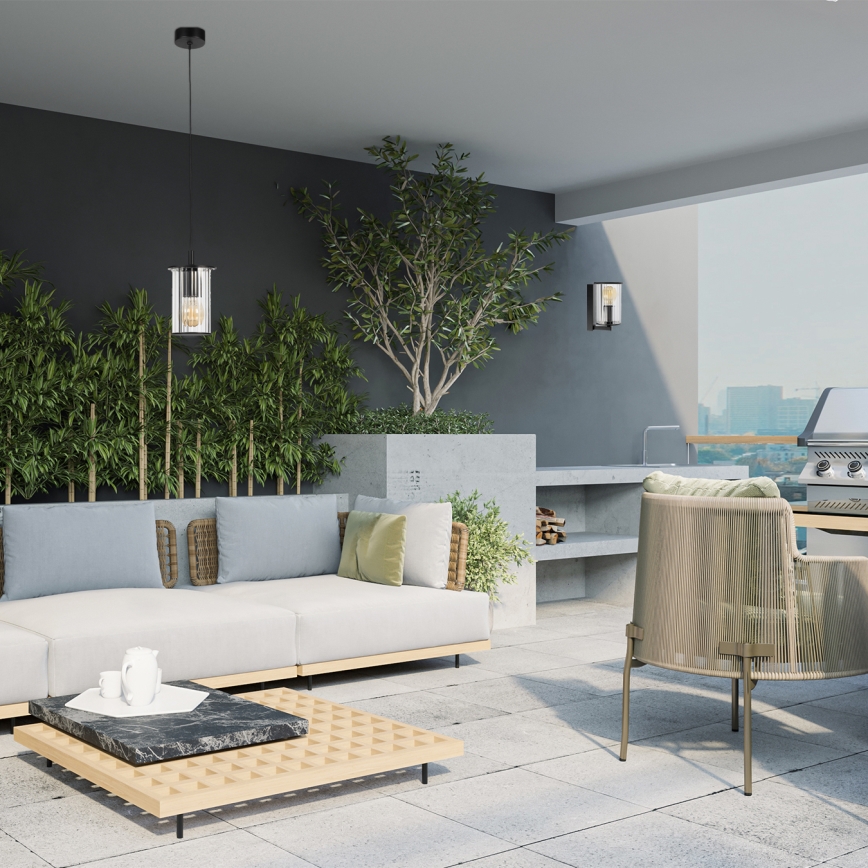 Argon 8748 - Iluminação de parede exterior NORFOLK 1xE27/15W/230V IP44 preto