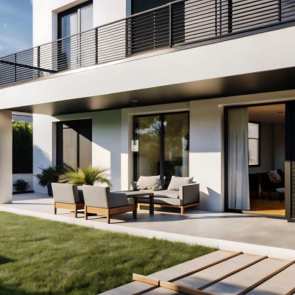 Argon 8751 - Candelabro suspenso exterior NORFOLK 1xE27/15W/230V IP44 preto