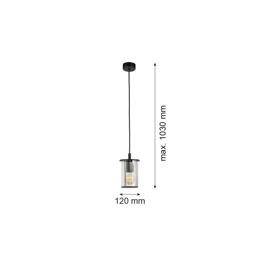 Argon 8751 - Candelabro suspenso exterior NORFOLK 1xE27/15W/230V IP44 preto