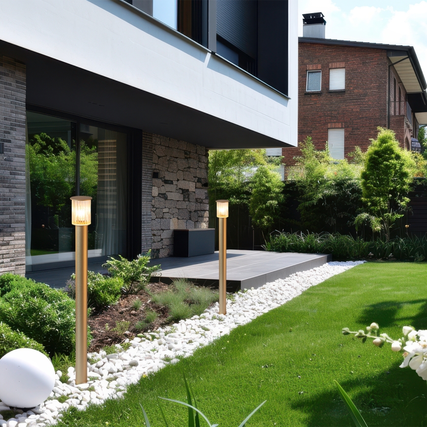 Argon 8754 - Candeeiro exterior NORFOLK 1xE27/15W/230V IP44 124cm dourado