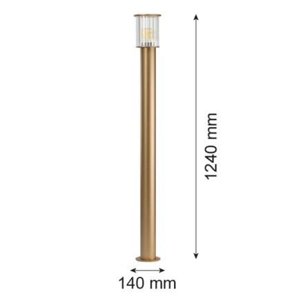 Argon 8754 - Candeeiro exterior NORFOLK 1xE27/15W/230V IP44 124cm dourado