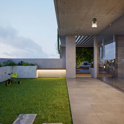 Argon 8773 - Iluminação de teto exterior NORFOLK 1xE27/15W/230V IP44 preto