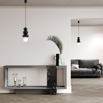 Argon 8788 - Lustre para casa de banho suspenso por cabo ORLANDO PLUS 1xG9/6W/230V IP44 preto