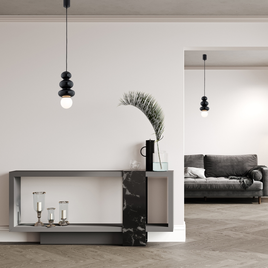 Argon 8788 - Lustre para casa de banho suspenso por cabo ORLANDO PLUS 1xG9/6W/230V IP44 preto
