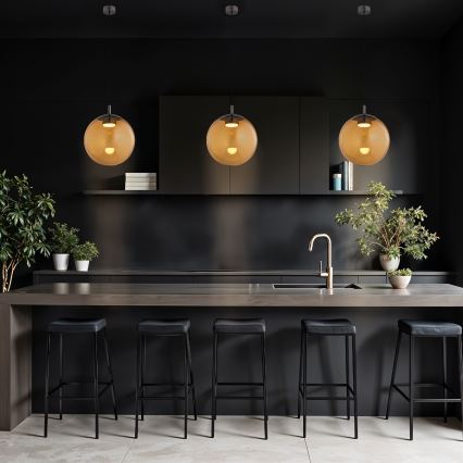 Argon 8831 - Candeeiro suspenso SACRAMENTO 1xGX53/8W/230V castanho/fumado