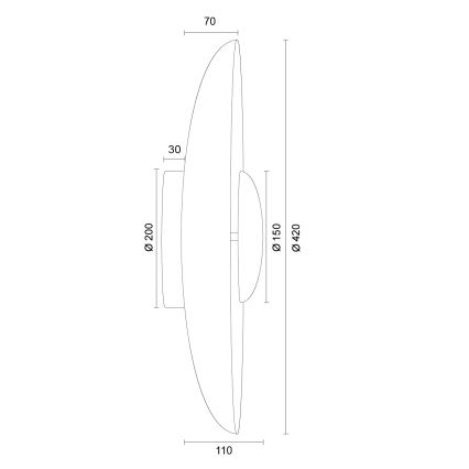 Argon 8866 - Aplique de parede LED BOLTON LED/12,5W/230V 3000K terracota