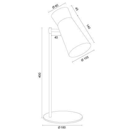 Argon 8873 - Candeeiro de mesa LORD 1xE14/7W/230V terracota