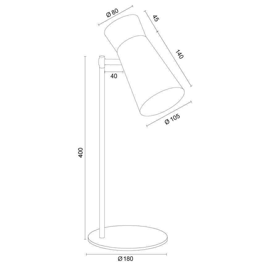 Argon 8876 - Candeeiro de mesa LORD 1xE14/7W/230V branco