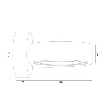 Argon 8898 - Aplique de parede LOTUS 1xGX53/12W/230V cinzento