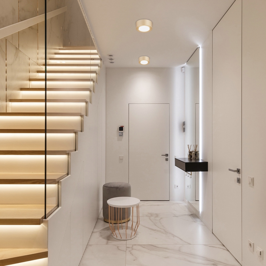 Argon 8903 - Luminária de teto ELORA 1xGX53/7W/230V Ø 11 cm dourada