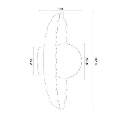 Argon 8934 - Aplique de parede BOLL 1xG9/6W/230V branco