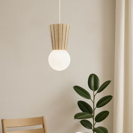 Argon 8951 - Lustre de casa de banho suspenso por cabo VOLANTE 1xG9/6W/230V IP44 bege