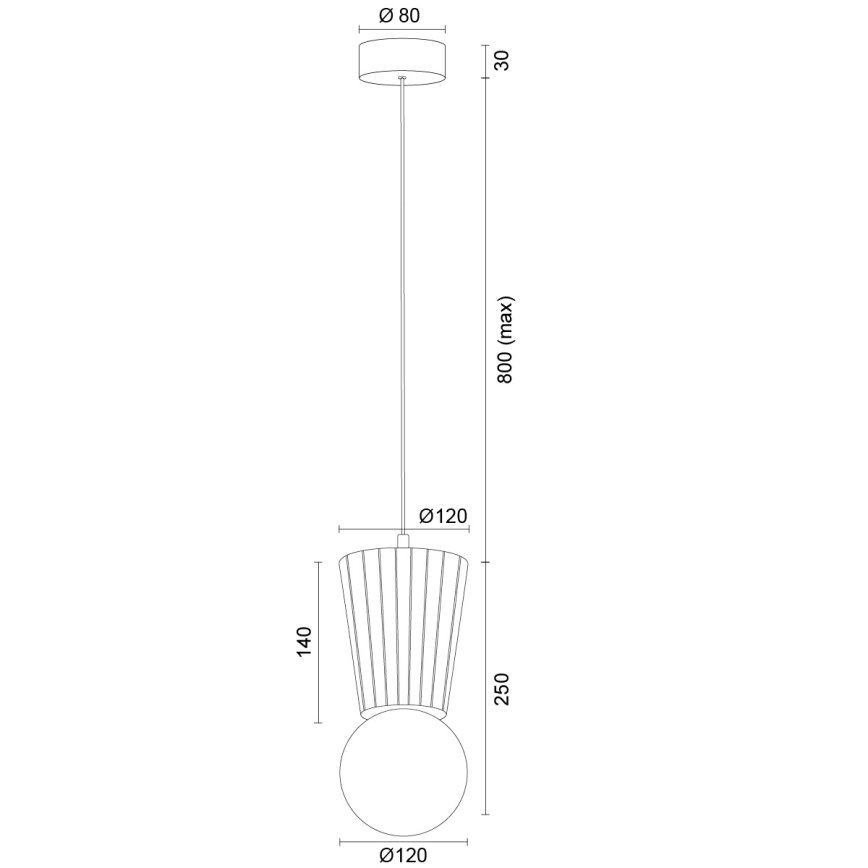 Argon 8952 - Pendente para casa de banho com cabo VOLANTE 1xG9/6W/230V IP44 castanho