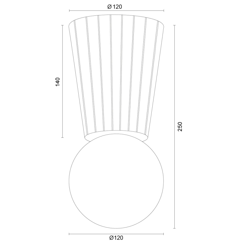 Argon 8974 - Candeeiro de tecto para casa de banho VOLANTE 1xG9/6W/230V IP44 Ø 12 cm castanho