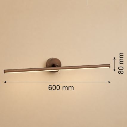 Argon 8995 - Iluminador para quadros MIRI LED/10,8W/230V 3000K 60 cm castanho