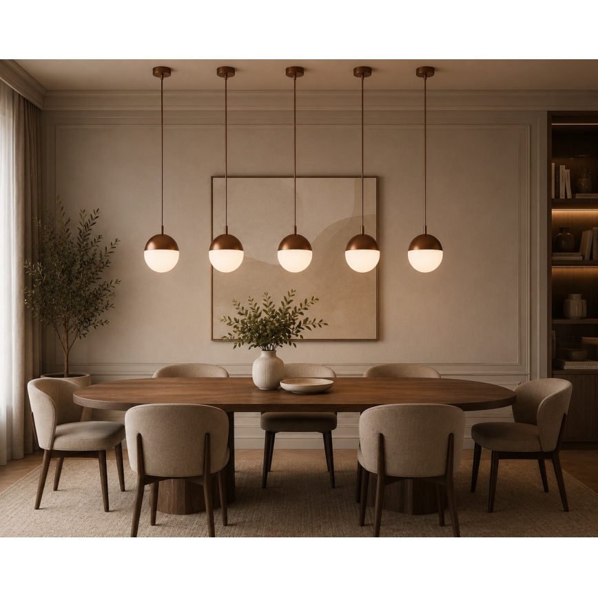 Argon 8998 - Candeeiro pendente de exterior com cabo LIV 1x E27/15 W/230 V IP44 castanho