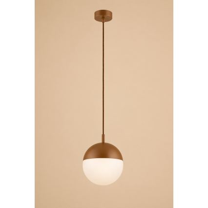 Argon 8998 - Candeeiro pendente de exterior com cabo LIV 1x E27/15 W/230 V IP44 castanho