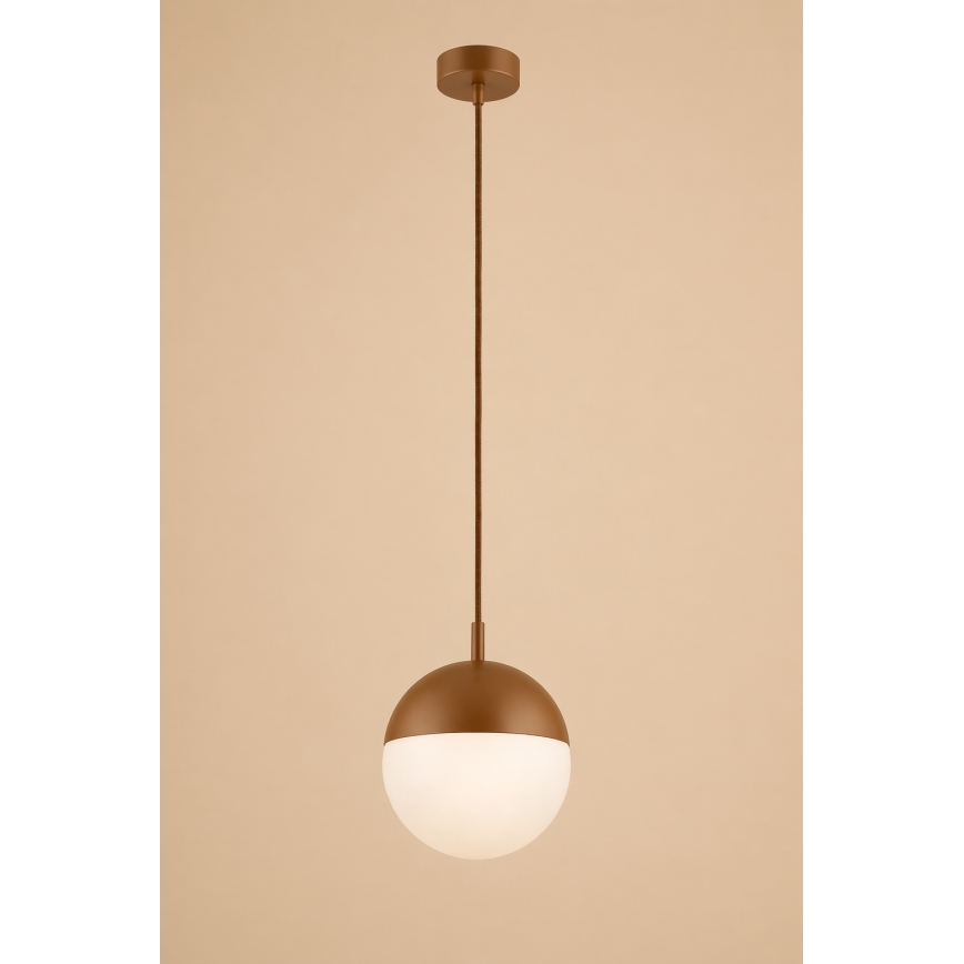 Argon 8998 - Candeeiro pendente de exterior com cabo LIV 1x E27/15 W/230 V IP44 castanho