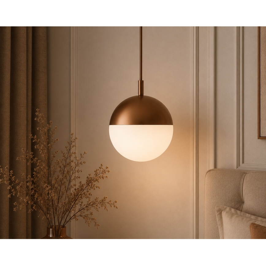 Argon 8998 - Candeeiro pendente de exterior com cabo LIV 1x E27/15 W/230 V IP44 castanho
