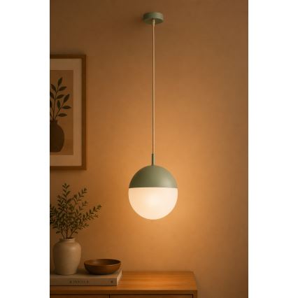 Argon 8999 - Luminária pendente para exterior com cabo LIV 1xE27/15W/230V IP44 verde