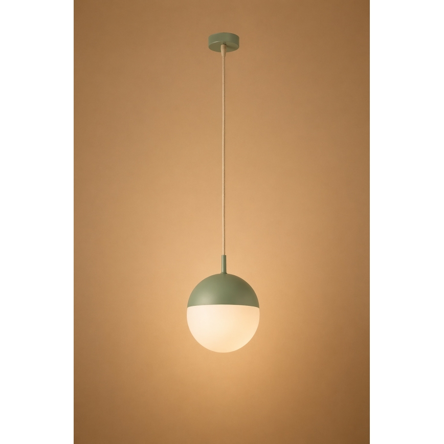 Argon 8999 - Luminária pendente para exterior com cabo LIV 1xE27/15W/230V IP44 verde