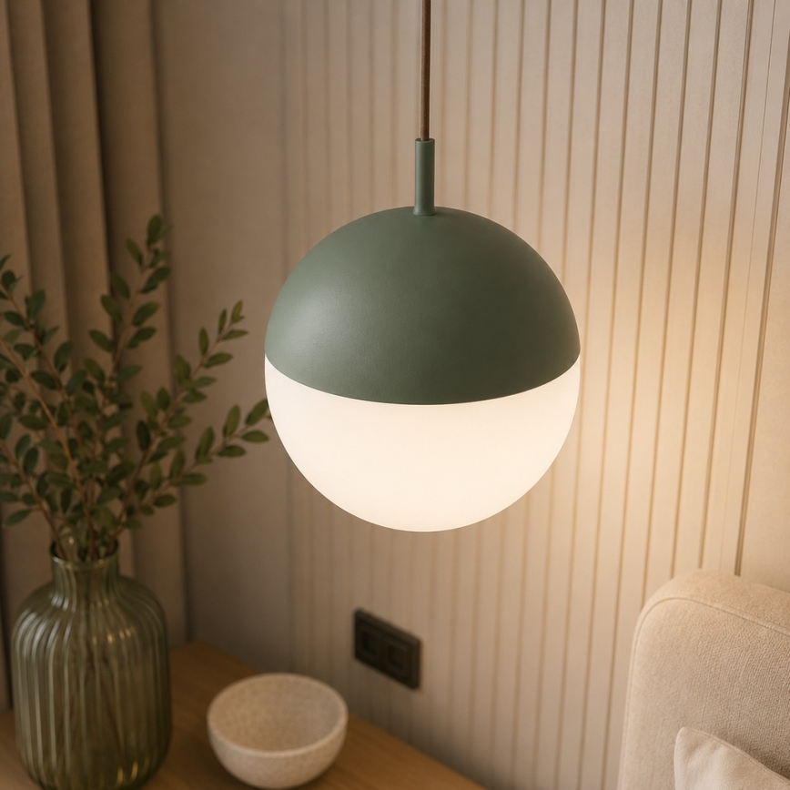Argon 8999 - Luminária pendente para exterior com cabo LIV 1xE27/15W/230V IP44 verde