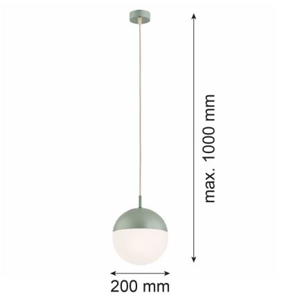 Argon 8999 - Luminária pendente para exterior com cabo LIV 1xE27/15W/230V IP44 verde