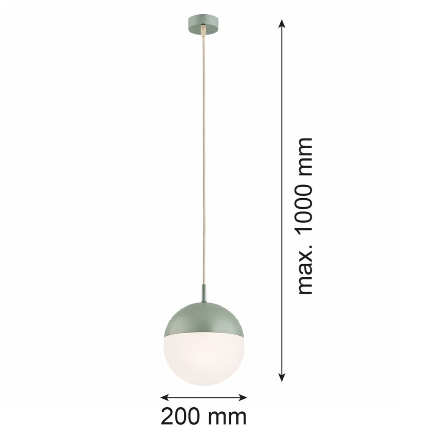 Argon 8999 - Luminária pendente para exterior com cabo LIV 1xE27/15W/230V IP44 verde