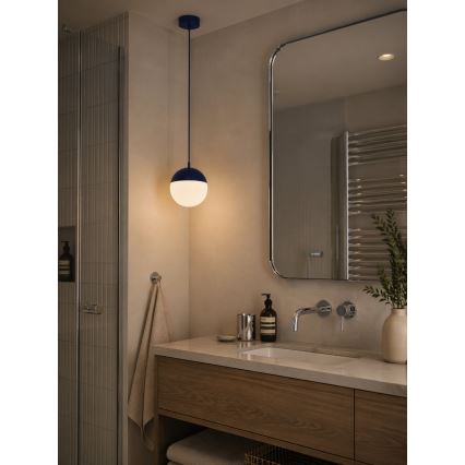 Argon 9000 - Candeeiro pendente de exterior em cabo LIV 1xE27/15W/230V IP44 azul