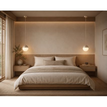 Argon 9001 - Lustre exterior suspenso por cabo LIV 1xE27/15W/230V IP44 bege