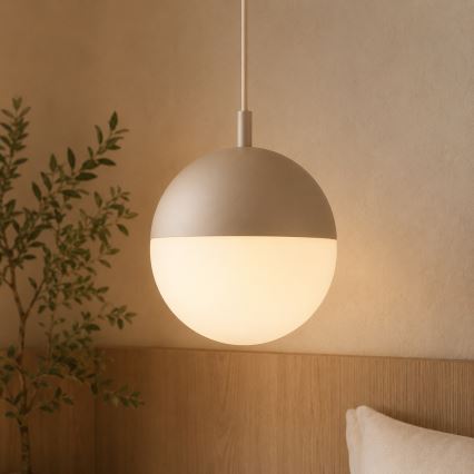 Argon 9001 - Lustre exterior suspenso por cabo LIV 1xE27/15W/230V IP44 bege