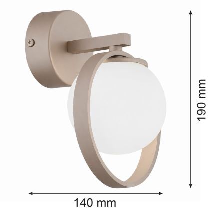 Argon 9002 - Aplique de parede SATUROS 1xG9/6W/230V