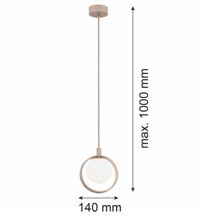 Argon 9003 - Lustre suspenso por cabo SATUROS 1xG9/6W/230V