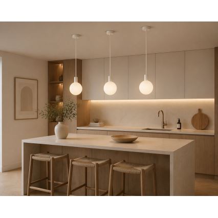 Argon 9004 - Candeeiro exterior suspenso por cabo ORE 1xG9/6W/230V IP44 branco