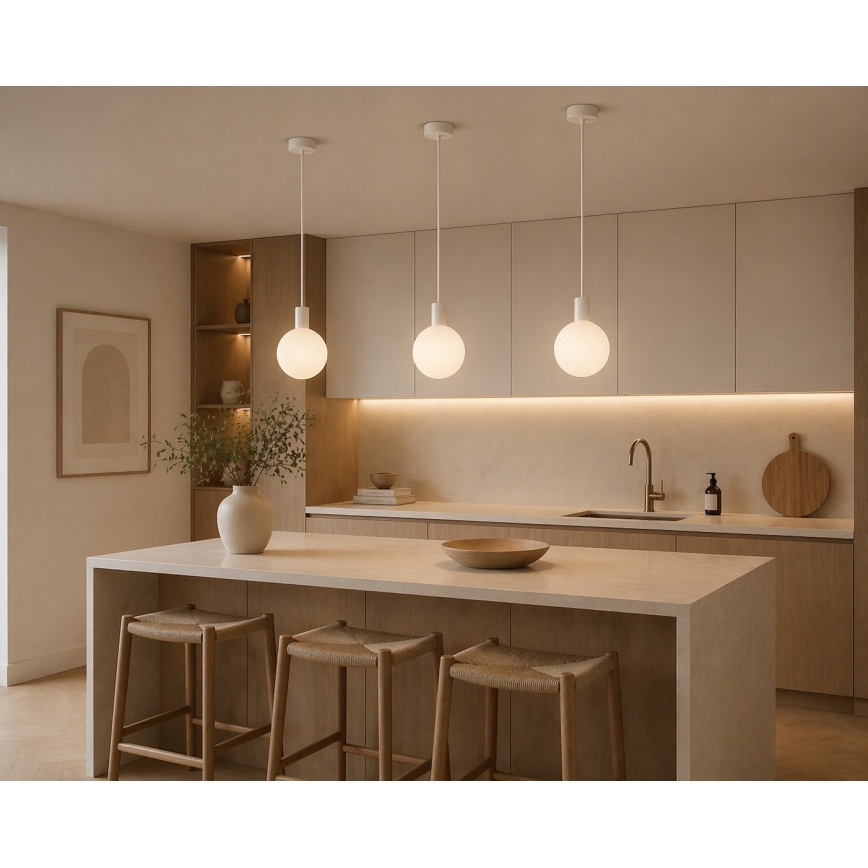 Argon 9004 - Candeeiro exterior suspenso por cabo ORE 1xG9/6W/230V IP44 branco