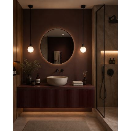 Argon 9005 - Lustre exterior suspenso por cabo ORE 1xG9/6W/230V IP44 preto