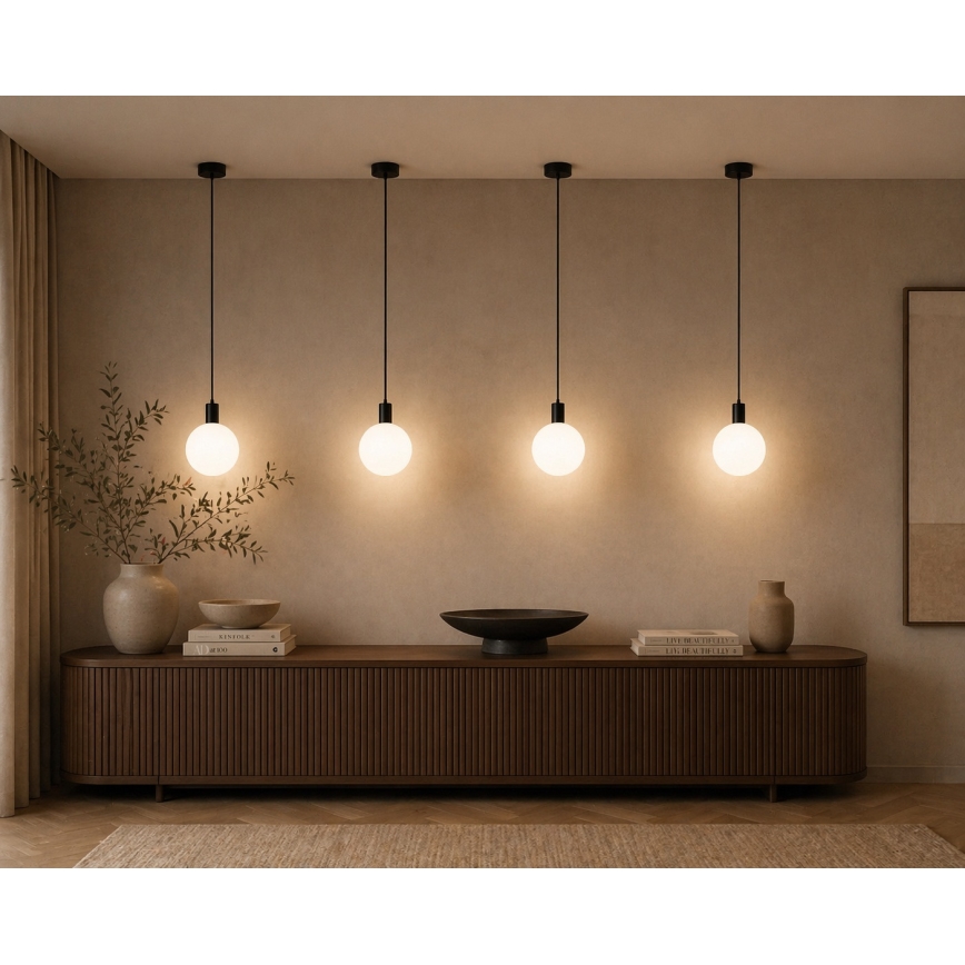 Argon 9005 - Lustre exterior suspenso por cabo ORE 1xG9/6W/230V IP44 preto