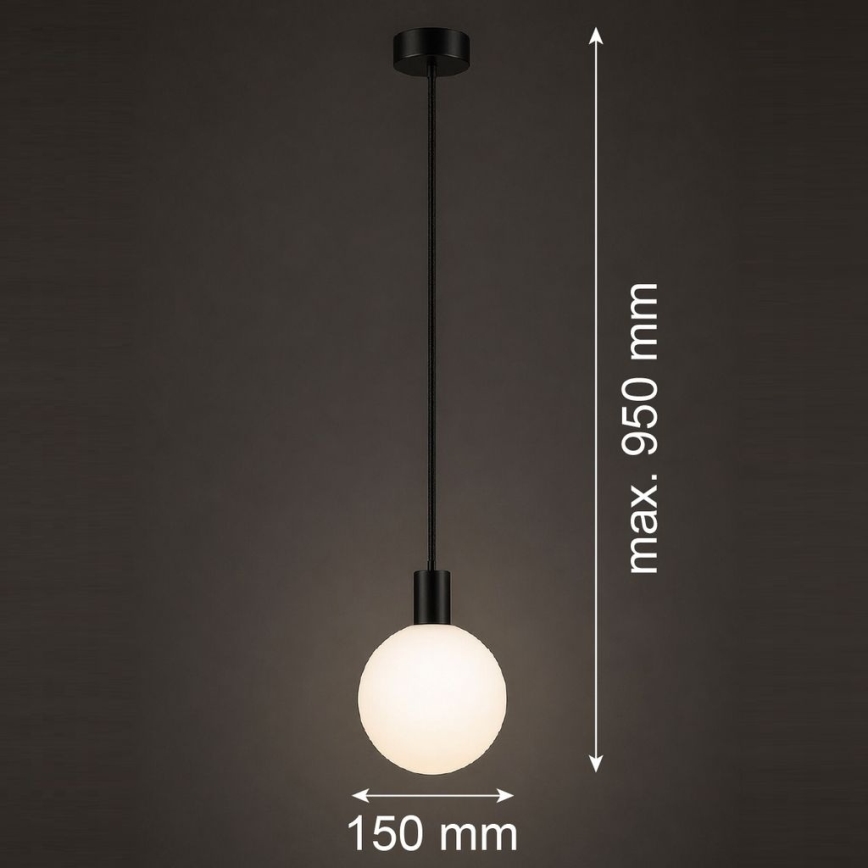 Argon 9005 - Lustre exterior suspenso por cabo ORE 1xG9/6W/230V IP44 preto