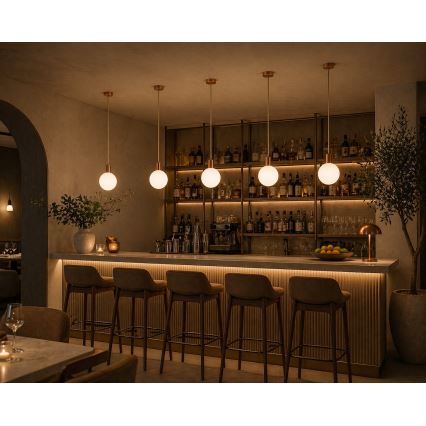 Argon 9006 - Lustre de exterior suspenso em cabo ORE 1xG9/6W/230V IP44 acabamento em cobre